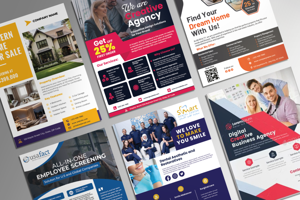 Flyers, flyer design, business flyers, real estate flyers